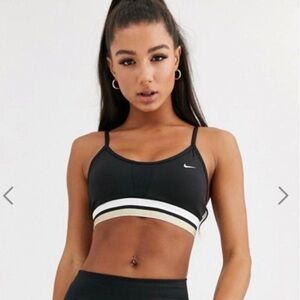 Nike Black Sports Bra with Gold Accents Indy Bra
